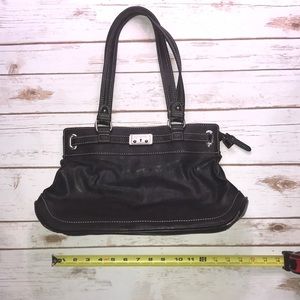 Chaps black leather purse